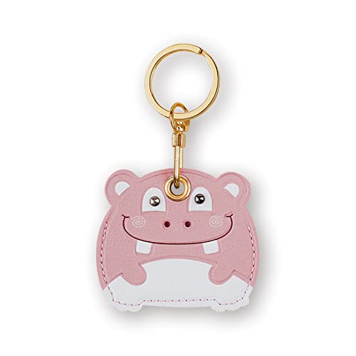 Image of Leather Keychain Case Holder Compatible with Apple AirTag, GPS Airtag Keychain Finder Tracker with Key Ring, Anti-Scratch Protective Air Tag Cover | Leather