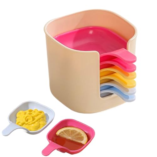 Cuencos para salsas | Cuencos para condimentos | Recipientes reutilizables con soporte para condimentos cocina casa camping almuerzo picnic barbacoa cena