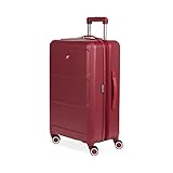 SwissGear 8090 Hardside Expandable Luggage with Spinner Wheels, Burgundy, Checked-Medium 24-Inch