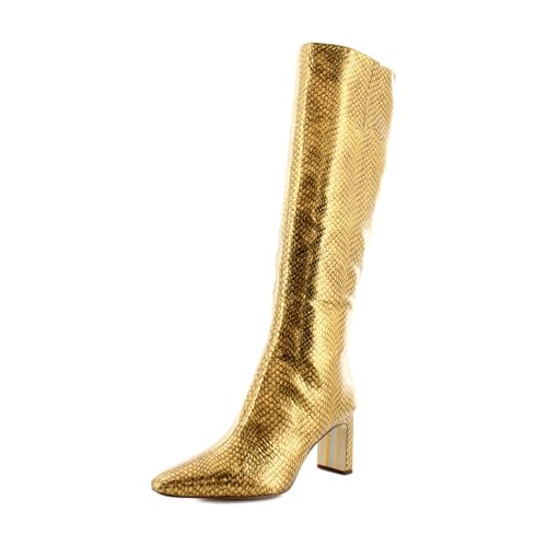 Find the Best Snake Skin Boots for Your Style 11 Sam Edelman Women's Sylvia Knee High Boot Medallion Gold Snake 8.5 Medium