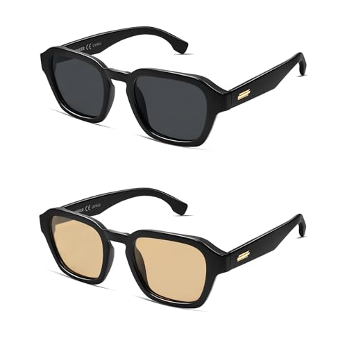 Image of VANLINKER Retro Vintage Polarized Trendy Small Square Sunglasses for Women Men 2025 Fashion Shades VL9858