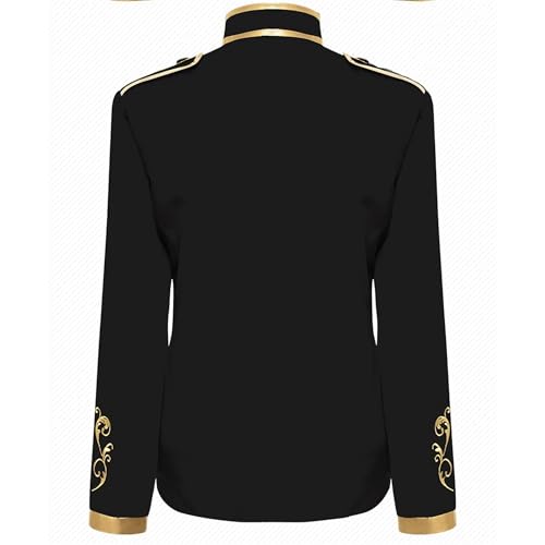 Men's Royal Prince Gold Embroidered Suit Jacket Court Fashion Uniform Jacket Suit Military Blazers Parade Punk2