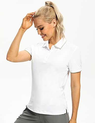 Image of Hiverlay Women's Golf Polo T Shirts Lightweight Moisture Wicking Short Sleeve Shirt Quick Dry UPF 50+
