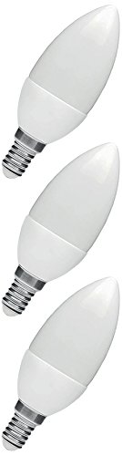 Electraline 92232 3 ampoules LED à économie d'énergie 7 W = 40 W, petit culot E14, lumière chaude 500 lumens
