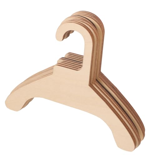 GRIRIW Pet Dress Pants Hanger 10-Pack Wooden Hangers for Dog and Cat Apparel Stylish and Functional