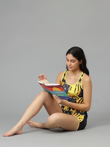 Image of KOTTY Women's Printed Satin Night Suit Shirt & Pyjama Set