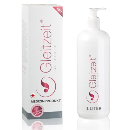 Gleitzeit Gleitgel wasserbasiertes für Frauen 1Liter, sensitiv | dermatologisches Medizinprodukt | Intim Gleitmittel | pH-neutral, geruchsneutral & hautfreundlich Gleitzeit Gleitgel wasserbasiertes für Frauen 1Liter, sensitiv | dermatologisches Medizinprodukt | Intim Gleitmittel | pH-neutral, geruchsneutral & hautfreundlich