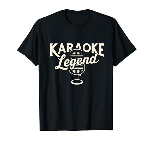 Microfono Vintage Mic Karaoke Legend Musica Uomo e Donna Maglietta