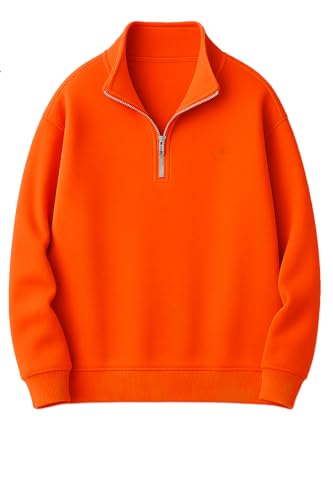 Image of Mack Jonney Men's Fleece Half-Zip High Neck Sweatshirt | Warm & Stylish Winter Wear -M4563