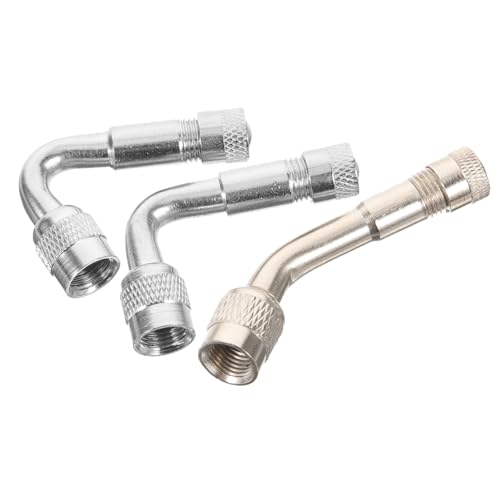 HAPINARY 3Pcs Bend Valve Extension Rods for Bike Tires Convenient Valve Adapters for Easy Inflation Angles