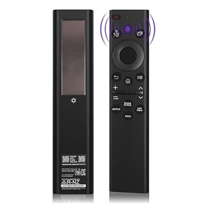 for Samsung Frame TV Voice Remote Replacement,Solar Rechargeable BN59-01385A Bluetooth Remote Control Compatible with Samsung 2021-2025 Neo LED Smart 4K Ultra HD TV, Black