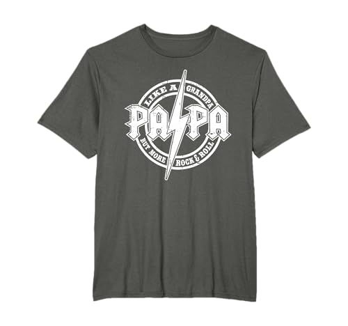 Image of Papa Like A Grandpa Fathers Day Rocker Dad Rock Music Men T-Shirt