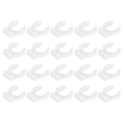 sourcing map 20 Pcs 3D Printer Tube Collet Clips, Tube Coupling Clamp Clip Plastic Joint Connector Collet for Fixed 1.75