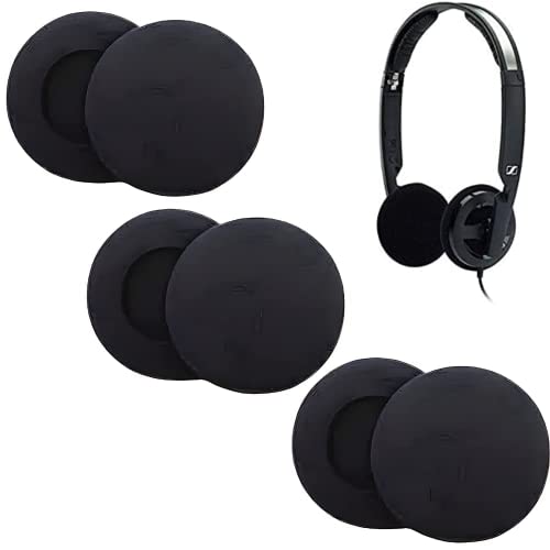 Crysendo Headphone Cushion Compatible with Sennheiser Koss CS100 (60mm / 6cm) | 5MM Thick Replacement Foam Sponge Ear Pads | High Density Foam Ear Muffs | Pack of 6 pcs /3 Pairs (Black)