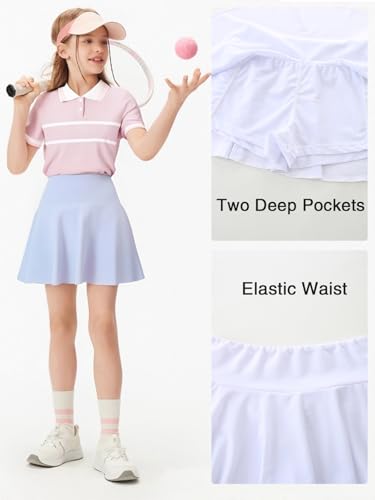2 Pack Toddler Skirts Little Girls Tennis Skorts Athletic Golf Skorts2