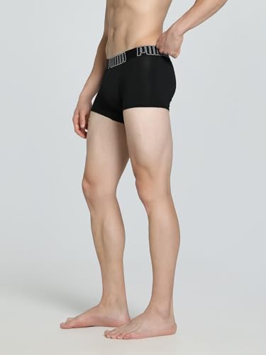 Image of Puma Bamboo Men's Trunks - Warm Chestnut - White