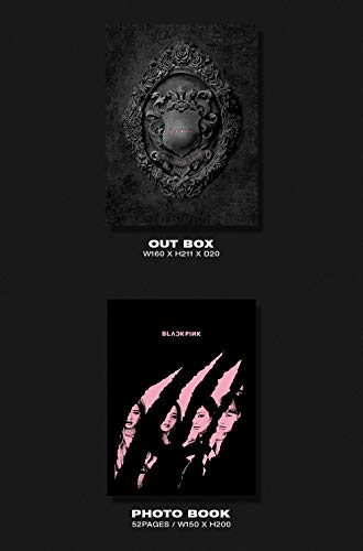 YG Blackpink - Kill This Love [Black ver.] (2nd Mini Album) CD+52p Photobook+Lyrics Book+4Photocards+Polaroid Photocard+Sticker Set+On Pack Poster+Folded Poster+Double Side Extra Photocards Set