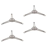 BETOOKY 4 Pezzi Supporto per Piatto Rotante Microonde, Anello Giradischi con Rulli in Plastica, Supporto Vassoio Microonde, 16mm, per Riparazione e Piatto di Vetro