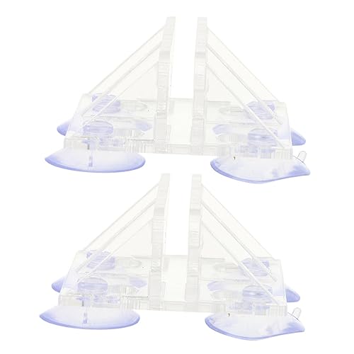 ROMISBABA 2個入り アクリル製 水槽仕切りクランプ 水槽用 ボードクリップ カップ付き 水槽仕切り 8mm仕切りクリップ 水槽用品