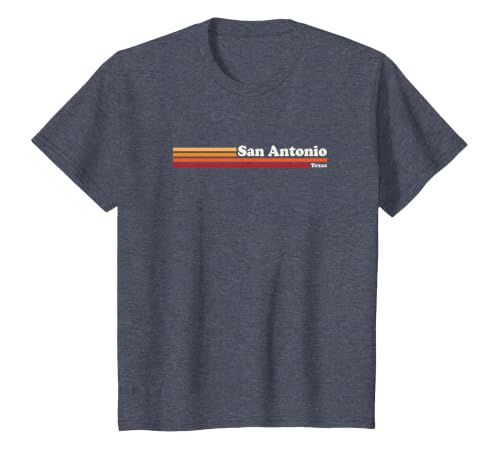 Vintage 1980s Graphic Style San Antonio Texas T-Shirt, Youth, Heather Blue, 4T
