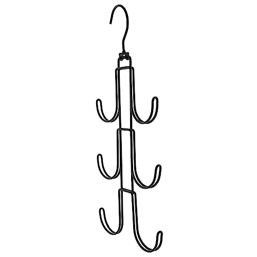 Happyyami Rotating Handbag Storage Rack Space Saving Multi Functional Closet Hanger for Handbags Scarves Belts Stable Design Rotating Hook Easy Access Organizer