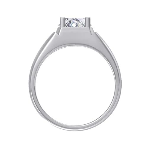 Men's Wedding Rings | Moissanite Diamond Men's Ring Solitaire 3-Stone Men Engagement Anniversary Wedding Rings Jewelry For Him 14k Gold Over Sterling Silver Promise Rings4