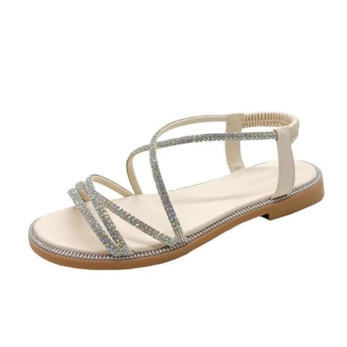 YTR6TW Women Summer Sandals Open Toe Crystal Sandal3