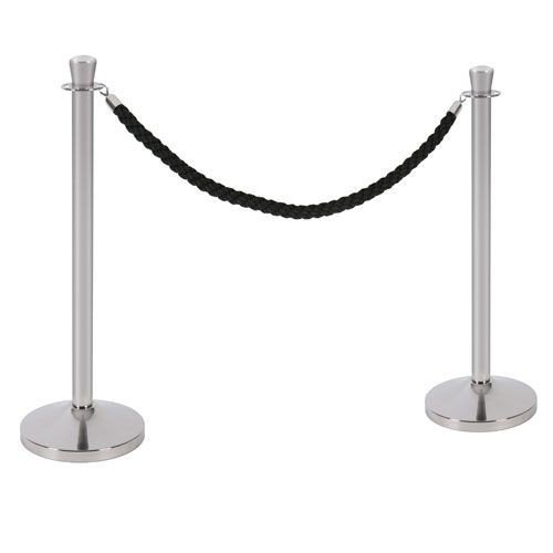 Absperrständer für Personenleitsystem, chromfarben Absperrung (1 Ständer, chrom/matt)