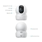 EZVIZ 2K+(4MP) Camera Interieur, Caméra Bébé WiFi Pan/Tilt à 360 °CP1 Pro - 13