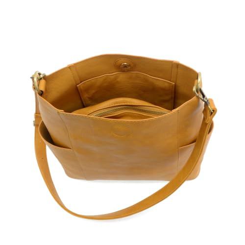 Image of Joy Susan Side-Pocket Bucket Bag: Kayleigh Crossbody