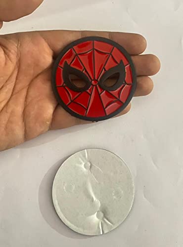 (Spiderman-Black RED Sticker) 6.6 x 6.8cm Logo Car Bike Metal Logo Car Emblem 3D Badge Auto Racing Sport Sticker Grand Tourer Decal