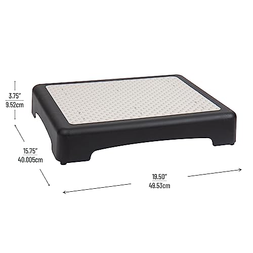 Mind Reader Platform Booster Step, Step Stool for Seniors, Indoor Outdoor, Riser, 15.75" L x 19.5" W x 3.75" H, Black and White 3 Mind Reader Platform Booster Step, Step Stool for Seniors, Indoor Outdoor, Riser, 15.75" L x 19.5" W x 3.75" H, Black and White - Image 4