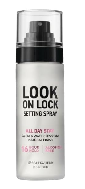 (pack of 1) Look On Lock Setting Spray, Alcohol-Free, 16 HR Hold, Sweat Resistant, Longwear, hard candy