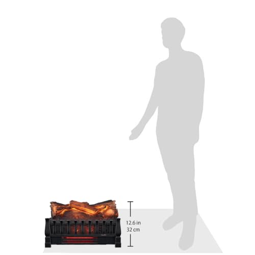 Image of duraflame Electric Log Set 1,000 Sq Ft Heater, Faux Logs Insert with Infrared Flames for Existing Fireplaces, Remote Control Included