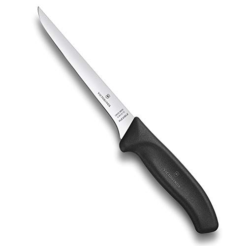 Victorinox Swiss Classic, Profi Ausbeinmesser, Extra Scharfe Klinge, gerader Schliff, 15 cm, Kunststoffgriff, Rostfreier Stahl, schwarz