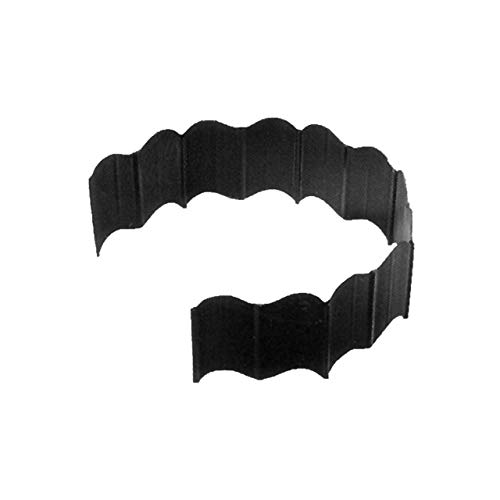 Suncast 6' Interlocking No Dig Border Landscape Edging, Durable Black Vinyl, Easy Install Sections for Garden and Flower Bed Landscaping (Set of 40)