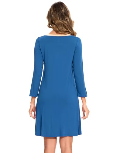 Image of GYS Womens Bamboo Viscose Nightgown Super Soft Lightweight Night Shirts for Sleeping