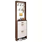 【Design Élancé】Avec son profil élancé, ce meuble entrée séparation s'intègre parfaitement dans les entrées, couloirs étroits ou coins inutilisés. Il optimise l'espace vertical sans encombrer la pièce, offrant une capacité de rangement surprenante