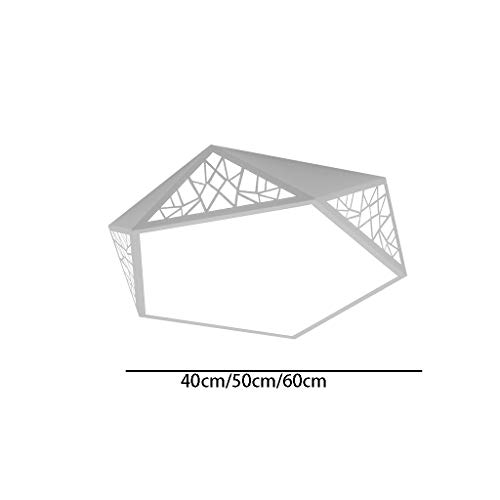 Plafonnier LED géométrique 50cm blanc pour l'éclairage de chambre