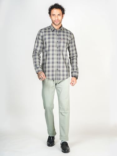 Image of Allen Cooper Checks Shirts for Men - 100% Cotton Comfort Fit Casual and Formal Shirt - Breathable, Soft, Classic Style (Multiple Colors)
