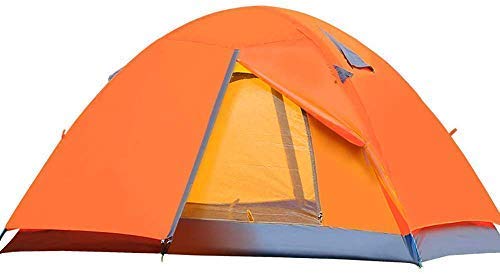 Große Kapazität Tragbares Zelt Ultraleicht 2 Personen Outdoor Camping Dickes Multifunktionales Leichtes Oxford Tuch Zelte Urlaub zum Wandern (Farbe : Orange) Sport & Freizeit