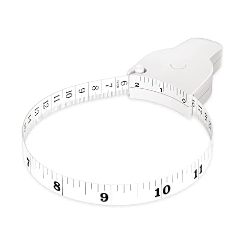 Body Measuring Tape 60 Inch Weight Loss Retractable Measure Tape with Lock Pin and Push Button for Fitness, Tailor, Sewing White Cover