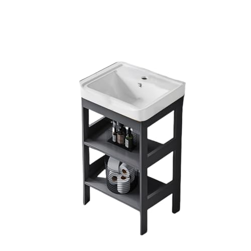 KCNN 洗面台セット 洗面台 ガーデンシンク キッチンシンク セラミック シンプルな洗面台 屋外 屋内 ガレージ キッチン 屋外会場/商業 ホーム バルコニー、庭、シンク ガーデン シングルボウルシンク バスルーム洗面台 自立式ガレージシンク (51CM