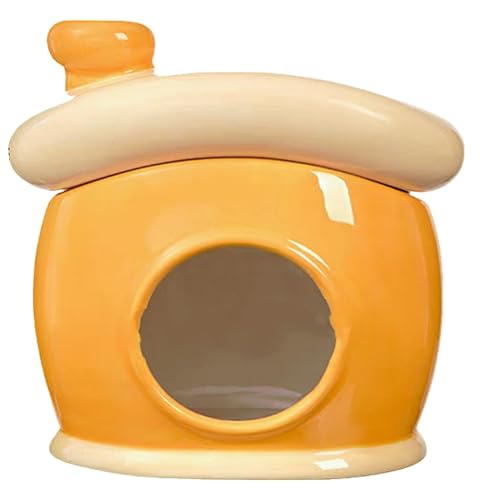 ZanPol ハムスター ハウス、ミツバチ ひんやりハウス、 夏 陶器 ひんやりハウス 、冷房対策 ペット用品 洗える 飾り 涼感 ひんやり 小動物の巣 ケージ内装 ハムスターの家 モルモット ハリネズミ お休み所 睡眠ベッド 巣 寝場所 寝具 (K)