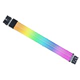 Lian Li Strimer Wireless 8 Pin (PW8-1W) - Addressable RGB Power Extension Cable - 2.4 GHz Wireless Control with 382mm; 15.03 Inch Length - LED Strip - Controller NOT Included & Required
