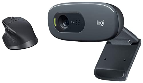 Image of Logitech MX Master 2S Wireless Mouse, Multi-Device, Bluetooth or 2.4GHz Wireless & C270 Digital HD Webcam with Widescreen HD Video Calling, HD Light Correction, Noise-Reducing Mic