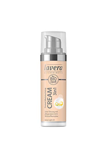 Tinted Moisturising Cream Ivory Light Q10 by lavera 1 Oz (Pack of 2)