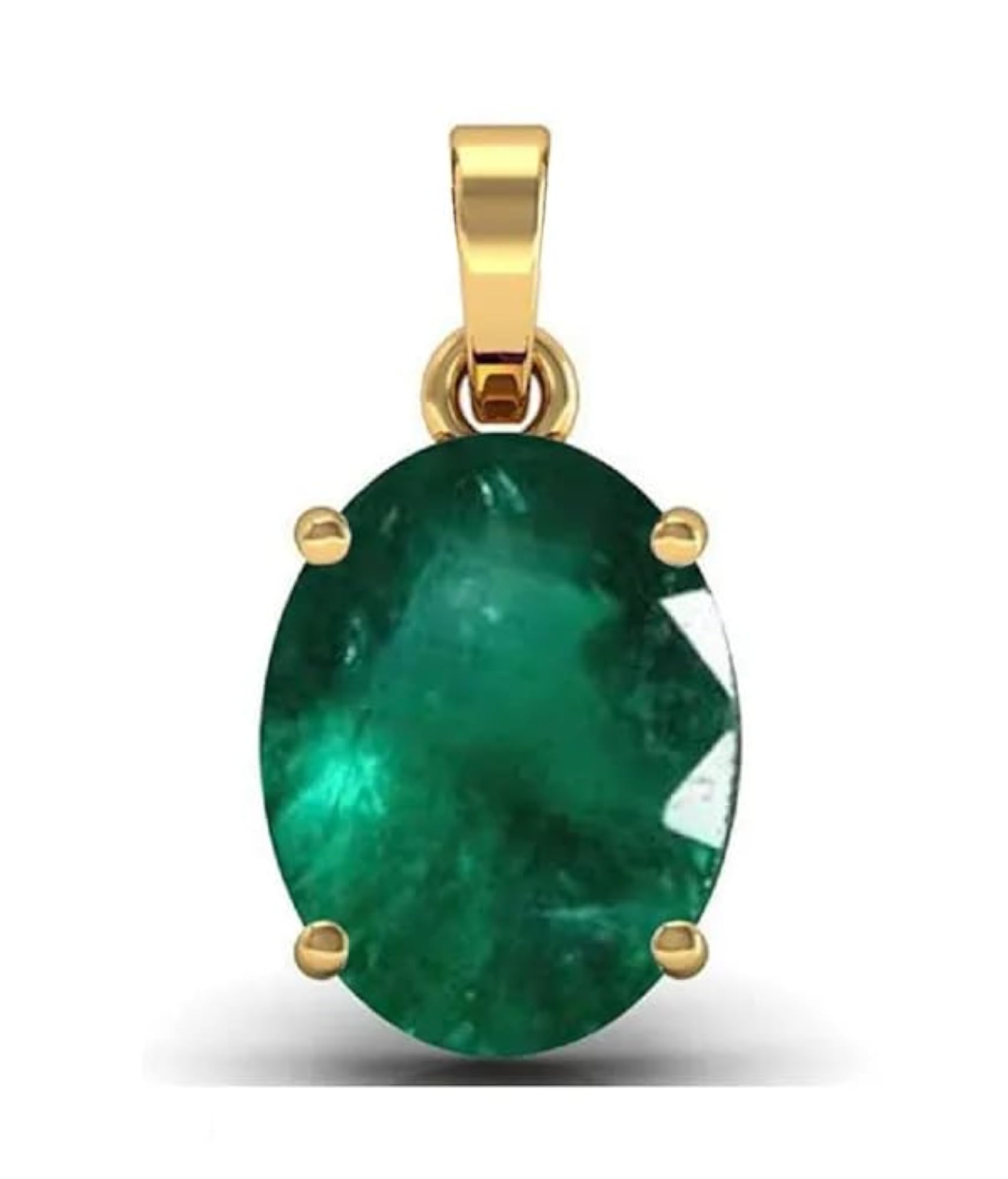 Natural Certified Panchdhatu Emerald Pendant, Unisex