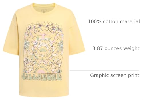 Image of Billabong Girls' Premium Short Sleeve Oversized Fit Graphic T-Shirt