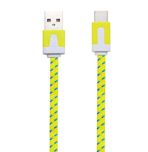 Cable Noodle 1m para Huawei P30 Lite XL cargador tipo C Android universal (amarillo)